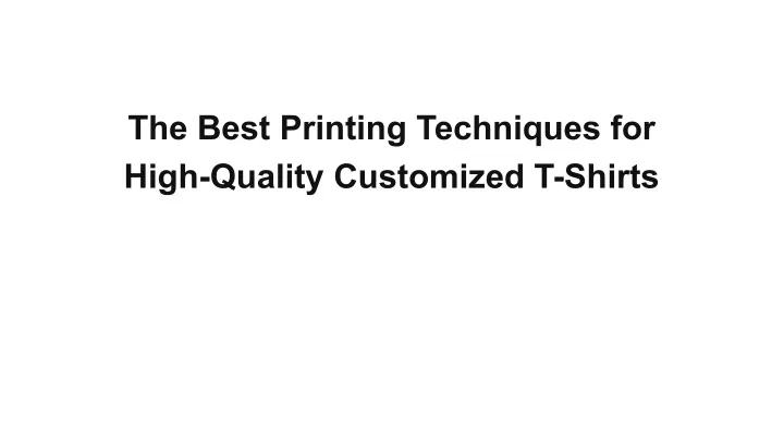 the best printing techniques for high quality