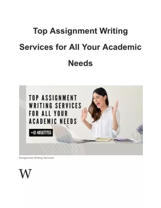 top assignment writing