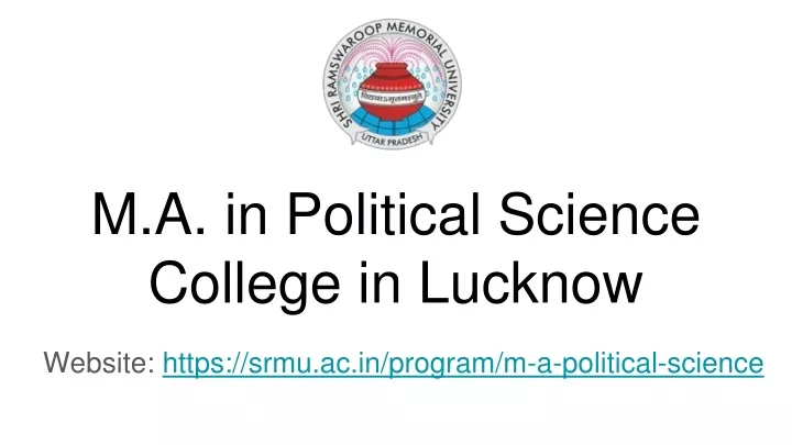 m a in political science college in lucknow