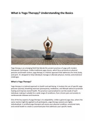 what is yoga therapy understanding the basics