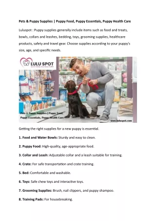 Pets & Puppy Supplies  Puppy Food, Puppy Essentials, Puppy Health Care