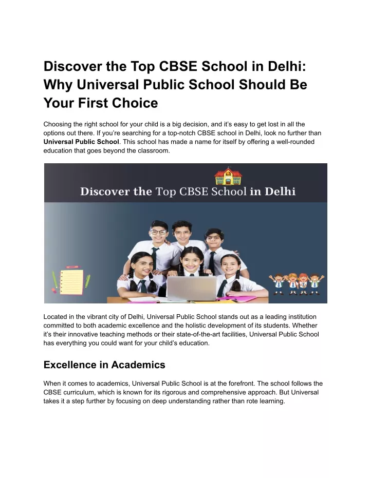 discover the top cbse school in delhi