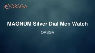 magnum silver dial men watch