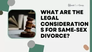 What Are the Legal Considerations for Same-Sex Divorce?