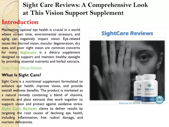 sight care reviews a comprehensive look at this