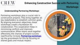 Enhancing Construction Success with Partnering Workshops