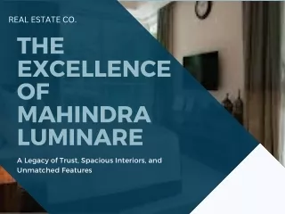 The Excellence of Mahindra Luminare