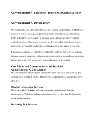 conversational ai solutions