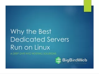 Why the Best Dedicated Servers Run on Linux