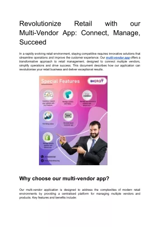 Revolutionize Retail with our Multi-Vendor App Connect, Manage, Succeed