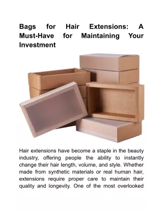 Bags for Hair Extensions_ A Must-Have for Maintaining Your Investment