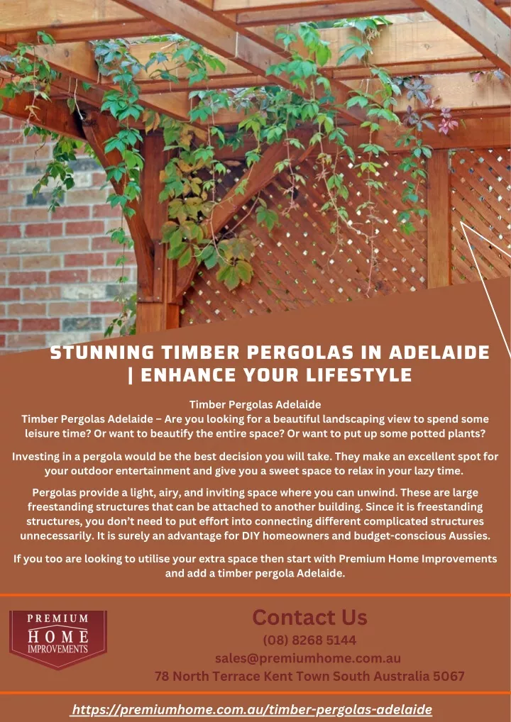 stunning timber pergolas in adelaide enhance your