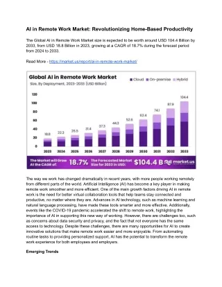 AI in Remote Work Market_ Revolutionizing Home-Based Productivity