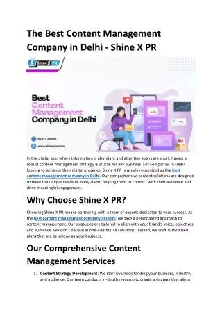 the best content management company in delhi