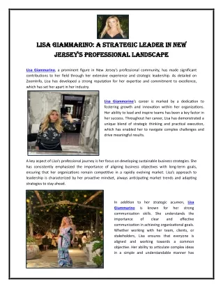 A Strategic Leader in New Jersey's Professional Landscape