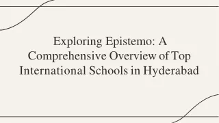 Top International Schools in Hyderabad Discover Epistemo Vikas Leadership School