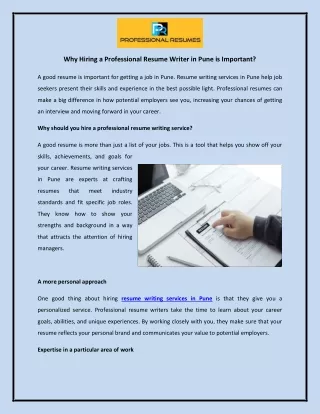 Why Hiring a Professional Resume Writer in Pune is Important?