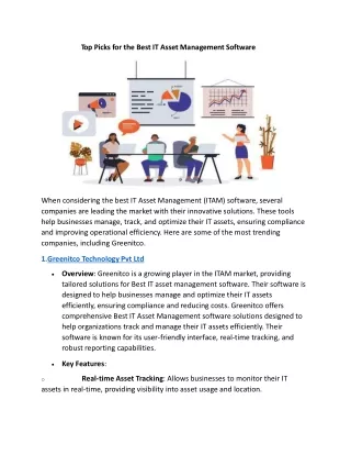 Top Picks for the Best IT Asset Management Software