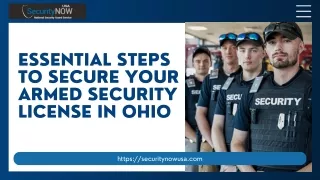 Essential Steps to Secure Your Armed Security License in Ohio