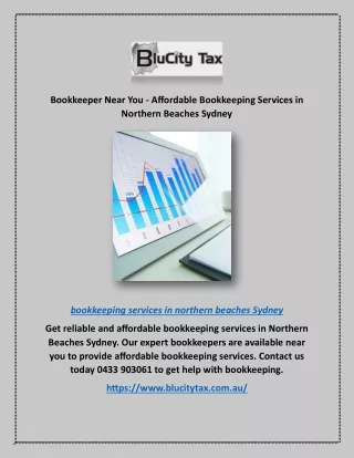 Bookkeeper Near You - Affordable Bookkeeping Services in Northern Beaches Sydney