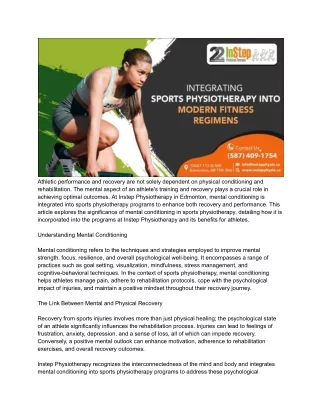 From Injury to Excellence_ Sports Physiotherapy for Every Athlete