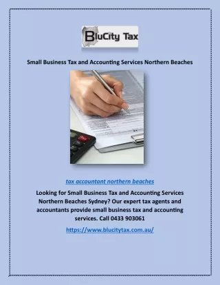 Small Business Tax and Accounting Services Northern Beaches