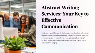 Abstract Writing Services Your Key to Effective Communication