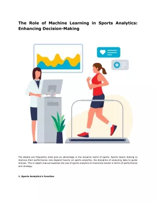 the role of machine learning in sports analytics
