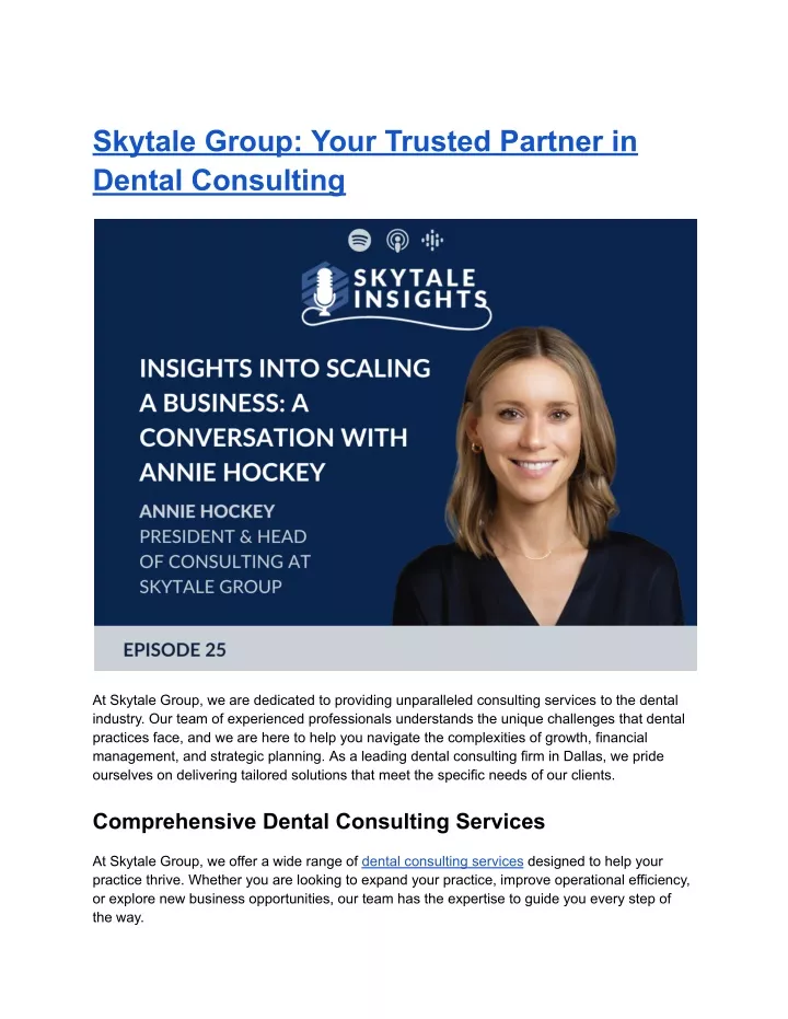 skytale group your trusted partner in dental