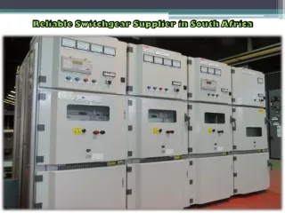 Reliable Switchgear Supplier in South Africa