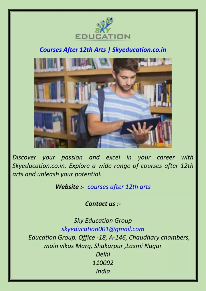 courses after 12th arts skyeducation co in