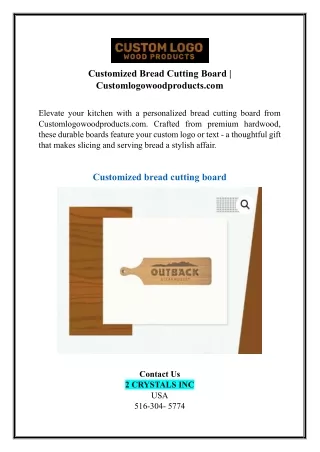 Customized Bread Cutting Board | Customlogowoodproducts.com