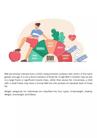 bmi percentiles indicate how a child