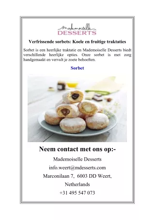 verfrissende sorbets koele en fruitige traktaties