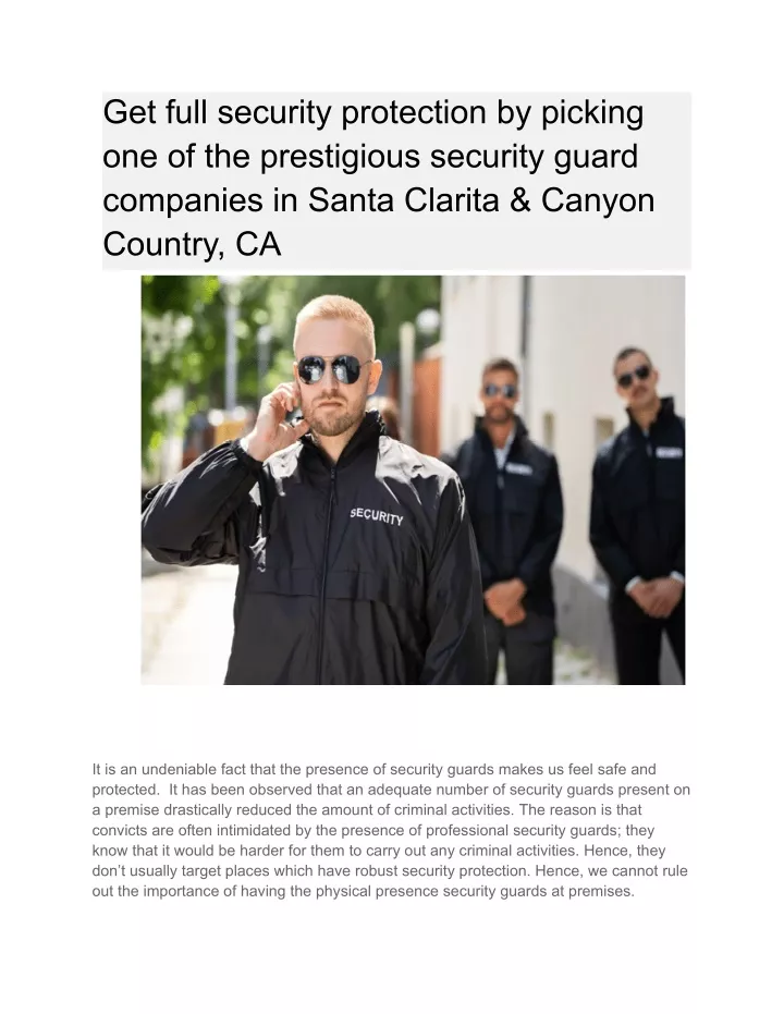 get full security protection by picking