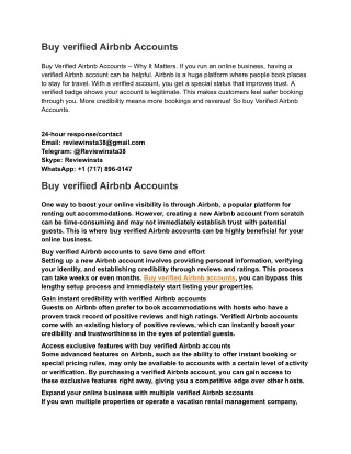 Buy verified Airbnb Accounts 2024-2025