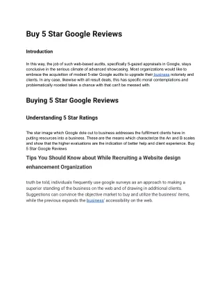 buy 5 star google reviews