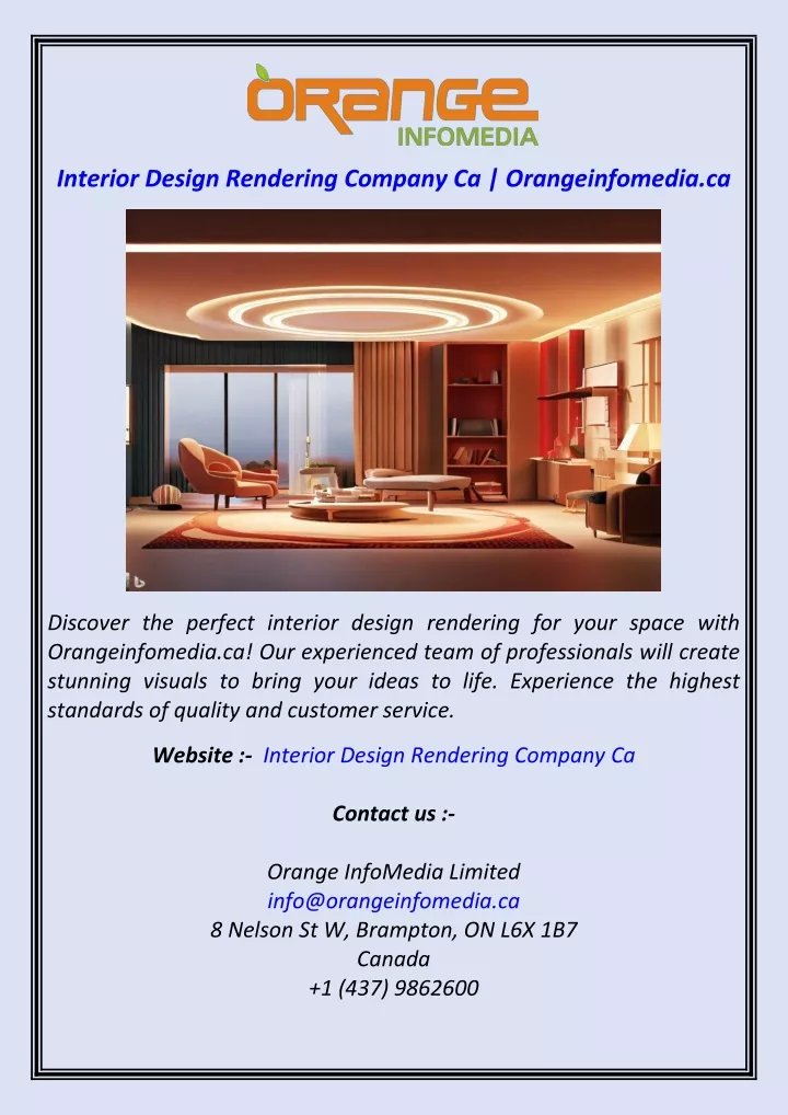 interior design rendering company