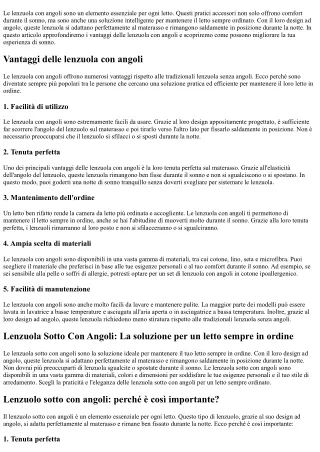 Lenzuola con angoli: la soluzione ideale per un letto sempre ordinato