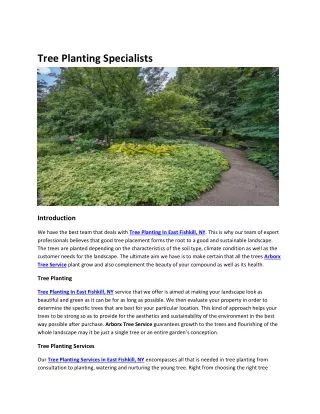 Tree Planting Specialists
