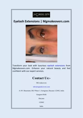 Eyelash Extensions  Mgmakeovers.com