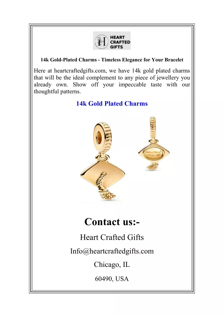 14k gold plated charms timeless elegance for your