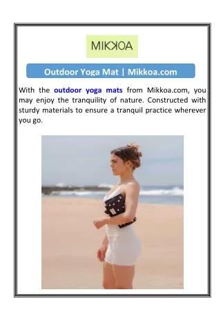 Outdoor Yoga Mat  Mikkoa.com