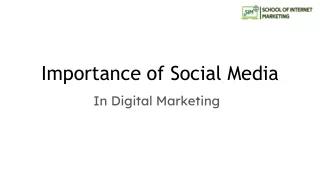 importance of social media