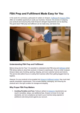 fba prep and fulfillment made easy for you