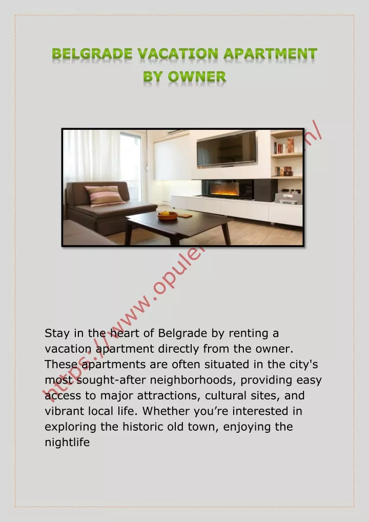 stay in the heart of belgrade by renting