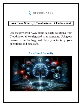 Aws Cloud Security | Cloudmatos.ai | Cloudmatos.ai