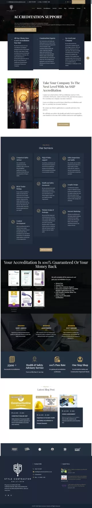 Construction Accreditations UK– Style Contractor Solutions