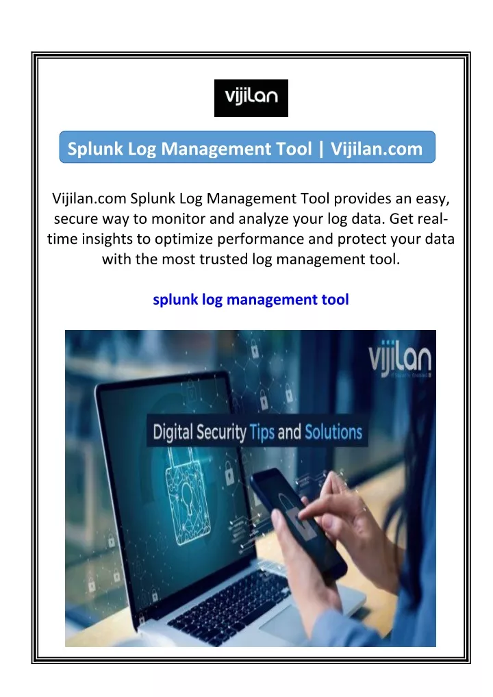 splunk log management tool vijilan com