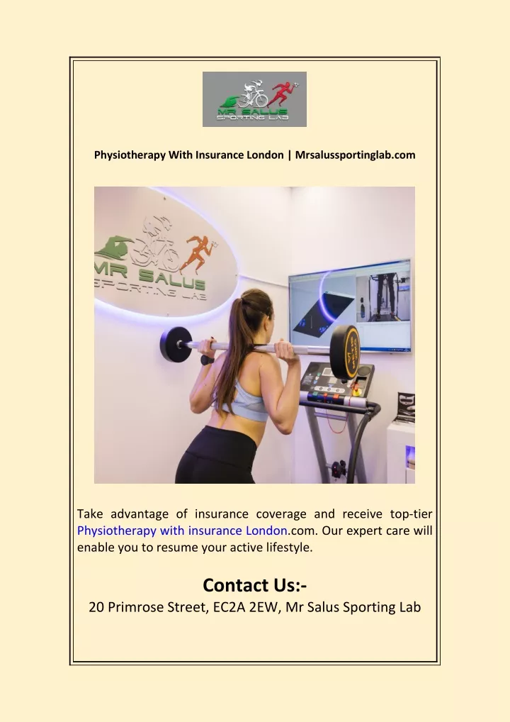 physiotherapy with insurance london